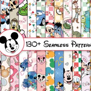 Big Bundle Seamless Pattern, Magical Seamless, Trendy Pattern, Cartoon Seamless Pattern, Mouse Seamless Pattern, Toy Sto