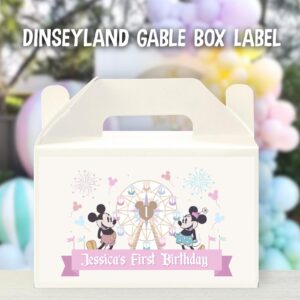 Printable Dinsey World Favors Label, Diseyland Gable Box Label, Mikey Birthday, Mini Baby Shower, Digital