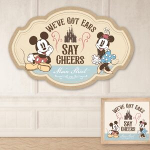 Mikey Mouse We've Got Ears Say Cheers Sign, Mikey Birthday, Mini Baby Shower, Mainstreet Party, Dinseyland Party Decorat