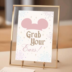 Printable Dinseyland Birthday Sign, Dinseyland Party Decoration, Grab Your Ears, Mini Birthday, Digital file